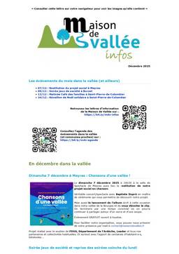 Lettre dinfos Maison de Vallée Décembre 2025 version papier Maison de Vallée 1 page 0001
