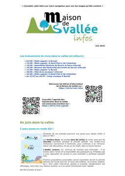 Lettre dinfos Maison de Vallée Juin 2025 version papier Maison de Vallée 1 page 0001