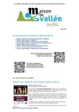 Lettre dinfos Maison de Vallée Mai 2025 version papier Maison de Vallée 1 page 0001