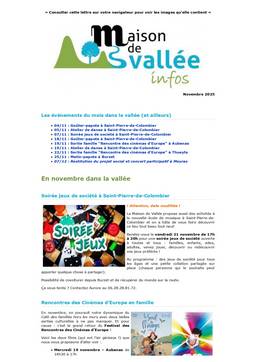 Lettre dinfos Maison de Vallée Novembre 2025 version papier Maison de Vallée 1 page 0001